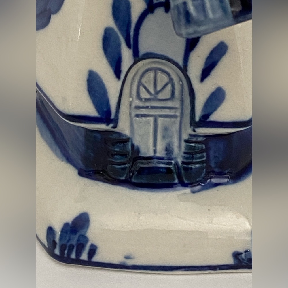 Vintage Blue Delft TILE ART Dutch Landscape Windmill Figurine Nature ceramic LOT - Picture 5 of 16